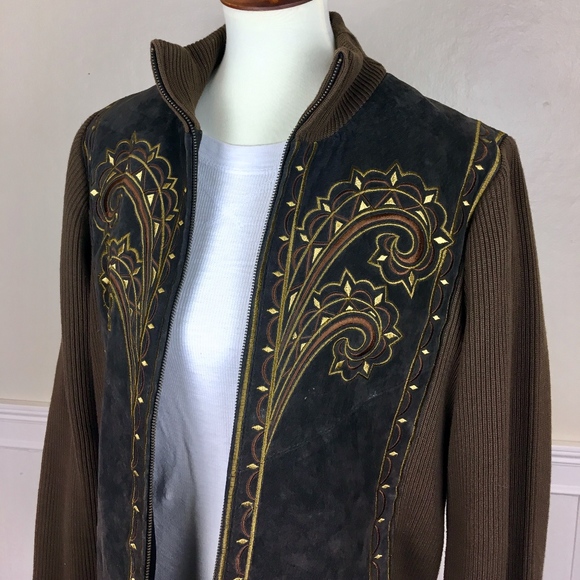 Bob Mackie Jackets & Blazers - BOB MACKIE Art to Wear SUEDE Jacket Size Medium